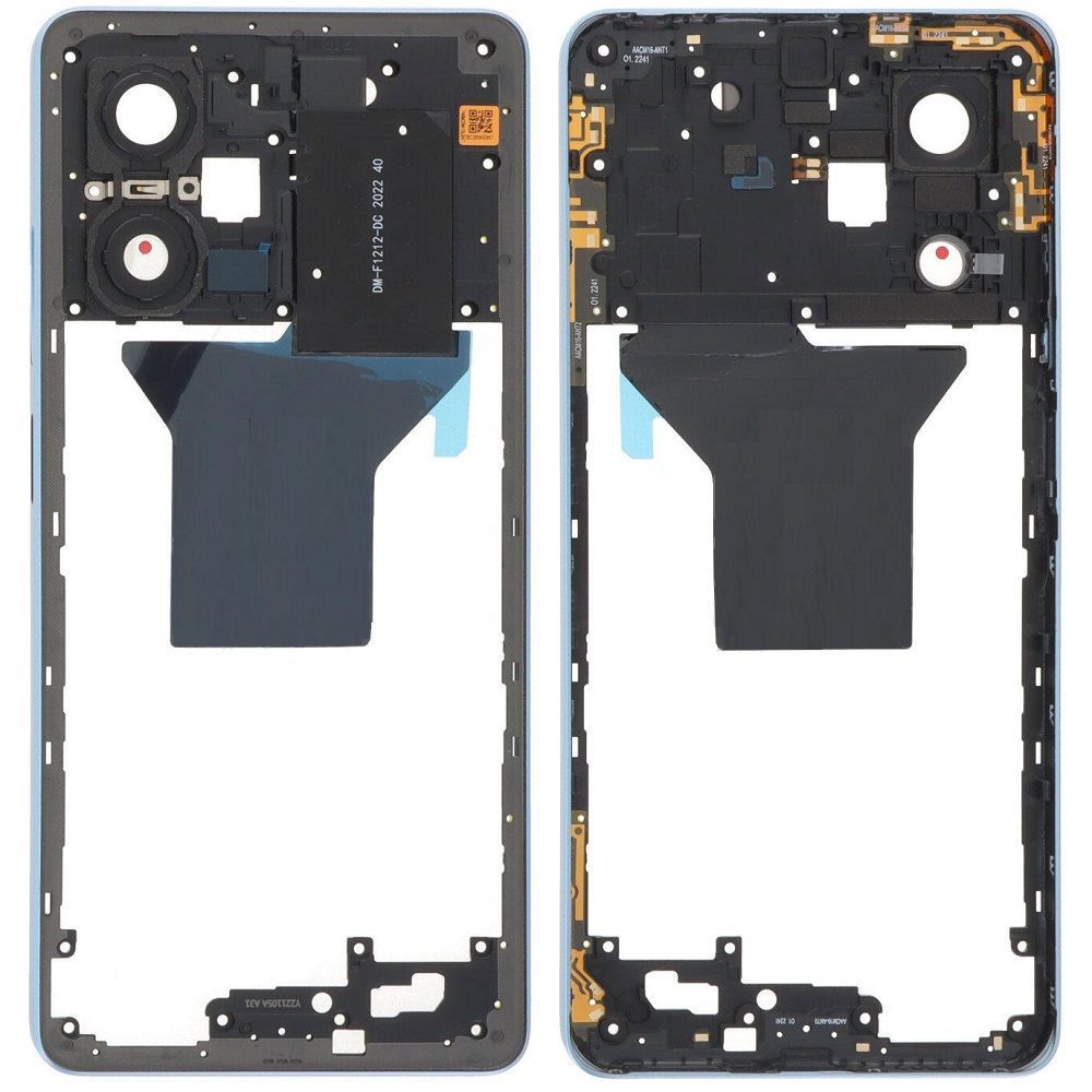 Рамка корпусу для Xiaomi Redmi Note 12 Pro 5G синя, Frosted Blue 31078 фото