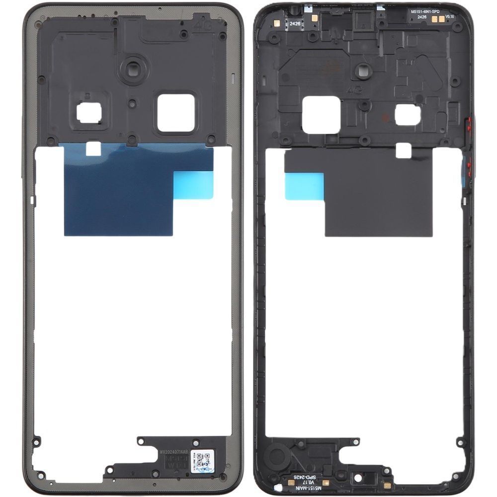 Рамка корпусу для Xiaomi Redmi 14C 2411DRN47C, Poco C75 чорна 31992 фото