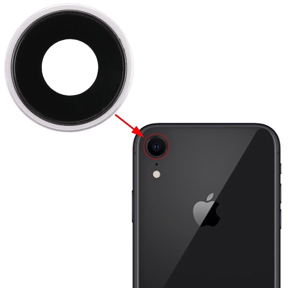 Стекло камеры Apple iPhone XR белое + кольцо 12062 фото