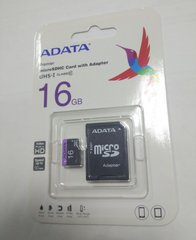 Карта памяти ADATA microSDHC UHS-I 16GB class 10+SD (AUSDH16GUICL10-RA1) 12552 фото