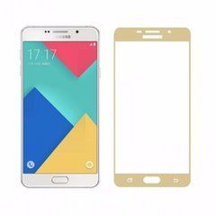 3D Защитное стекло для Samsung A510 Galaxy A5 (2016) золотистое 11761 фото
