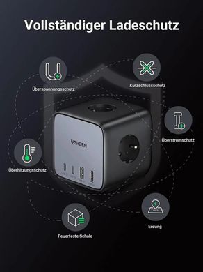 Сетевой удлинитель 7в1 UGREEN CD268 65W 1.8м DIGINEST CUBE UGR-60113 28194 фото