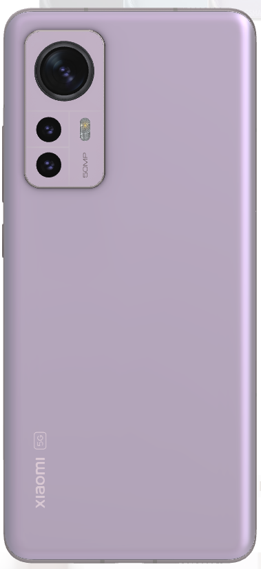 Задняя крышка для Xiaomi 12, Xiaomi 12X фиолетовая 00371 фото