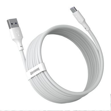 Кабель Baseus Simple Wisdom Data Cable Kit USB для Type-C 5A (2PCS/Set)1.5m (TZCATZJ-02) білий 27063 фото