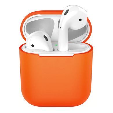 Чехол силиконовый для AirPods Nectarine, персиковый 13137 фото