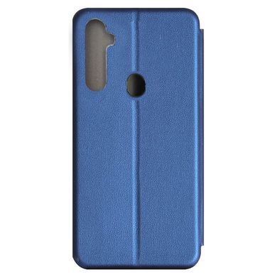 Чехол-книжка Premium Case под кожу Realme C3 синий 18635 фото