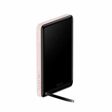 Внешний аккумулятор (Повербанк) Powerbank Baseus Magnetic Bracket Wireless Fast Charge 10000mAh 20W Pink (PPCX000204) 26839 фото