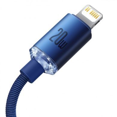 Кабель Baseus Crystal Shine Data Cable Type-C to Lightning 20W (1.2m) синий 27311 фото