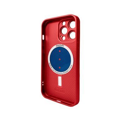Чехол стекло AG Glass Matt Frame Color MagSafe Logo for Apple iPhone 13 Pro Max красный 27739 фото
