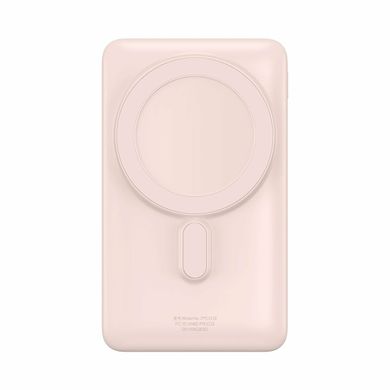 Внешний аккумулятор (Повербанк) Powerbank Baseus Magnetic Bracket Wireless Fast Charge 10000mAh 20W Pink (PPCX000204) 26839 фото