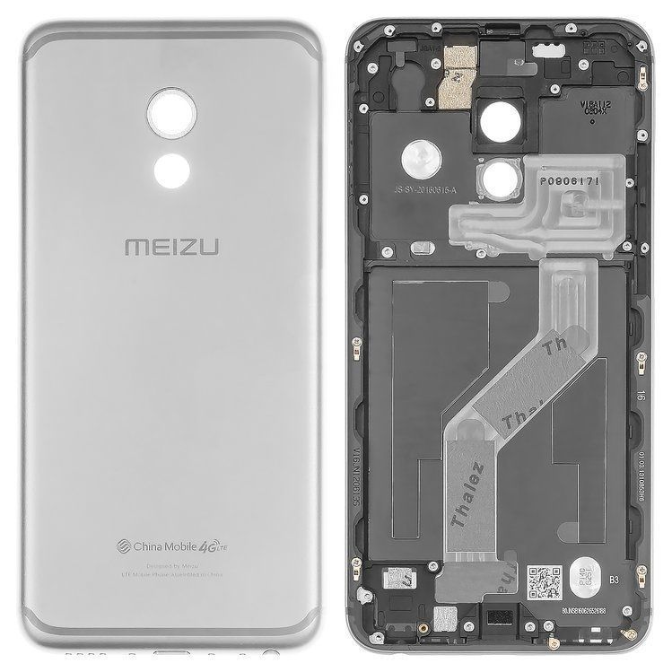 Задняя крышка для Meizu Pro 6 (M570) серебристая 09888 фото