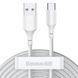 Кабель Baseus Simple Wisdom Data Cable Kit USB для Type-C 5A (2PCS/Set)1.5m (TZCATZJ-02) білий 27063 фото 3