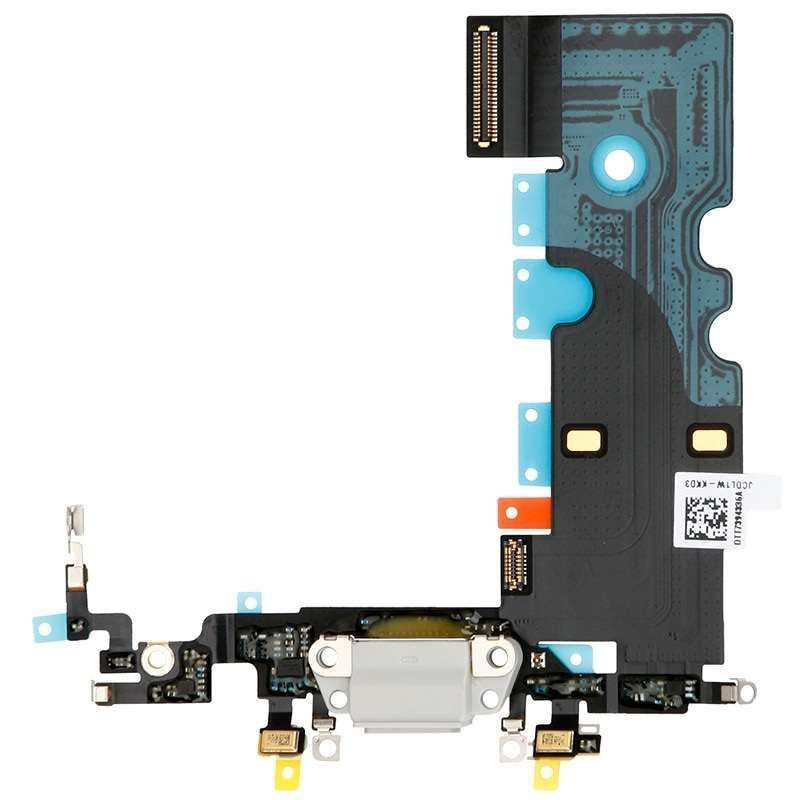 Шлейф для Apple iPhone 8, iPhone SE 2020 з розьємом зарядки, мікрофоном, білий 15915 фото