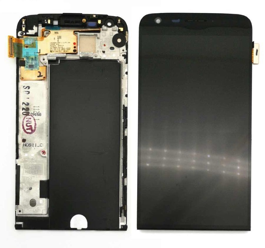 Дисплей для LG H820 G5, H830, H840, H845, H850, H860, LS992, US992, VS987 G5 с рамкой черный 22502 фото