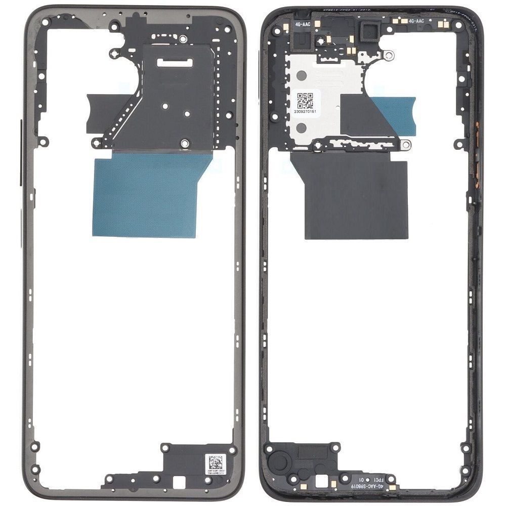 Рамка корпусу для Xiaomi Redmi 12 чорна Midnight Black 31202 фото