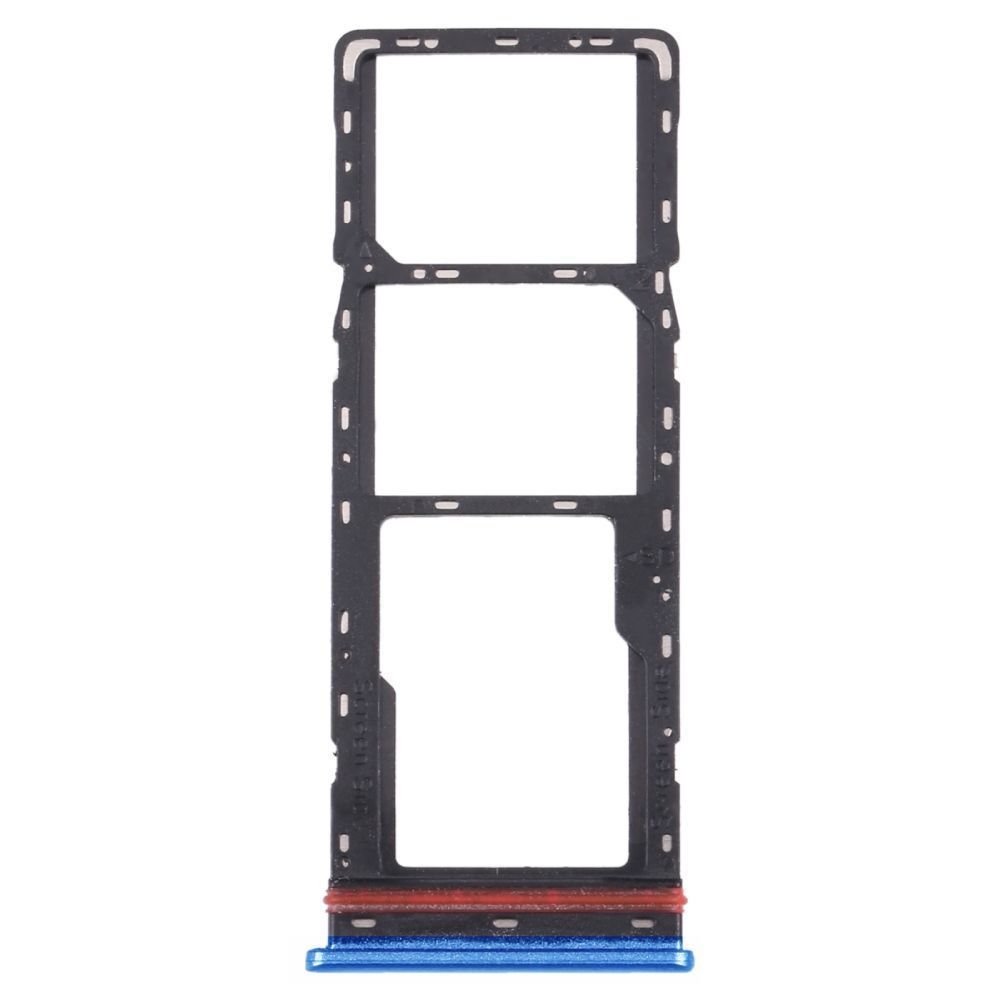 Держатель Sim-карты и карты памяти Tecno Spark 7 KF6 голубой, Morpheus Blue, на две Sim-карты 32017 фото