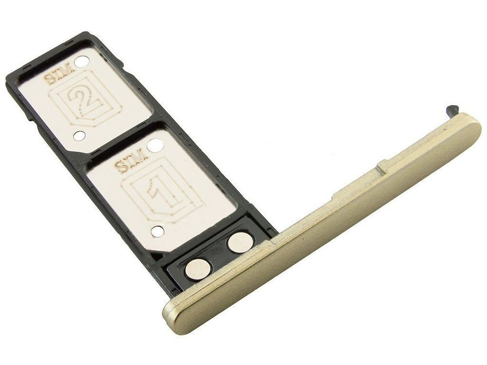Держатель Sim-карты Sony H4311 Xperia L2 H4331 на две Sim-карты золотистый 22980 фото