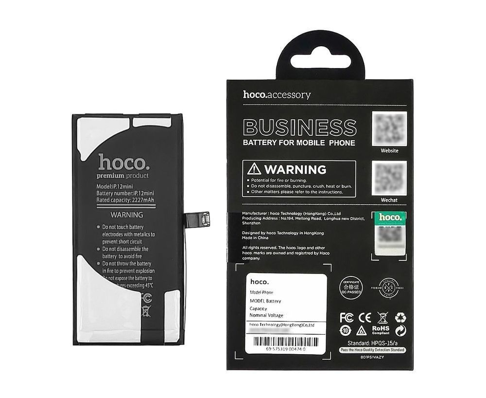 Аккумулятор HOCO для Apple iPhone 12 mini 2227 mAh 27555 фото