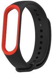 Ремешок Xiaomi для Mi Band 3, Mi Band 4 с тонким ободком Черный,Красный 15101 фото