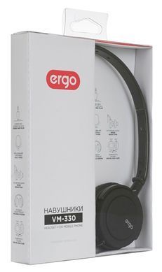 Наушники ERGO VM-330 черные 19920 фото