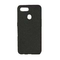 Чехол Fabric Oppo A12 в черных блестках 23783 фото