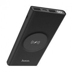 Внешний аккумулятор (Повербанк) Hoco J37 10000 mAh Black, с беспроводной зарядкой 22065 фото