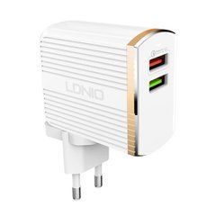 Сетевое зарядное устройство LDNIO A2502Q QC 3.0 2 USB (3A) + провод Type-C 10253 фото