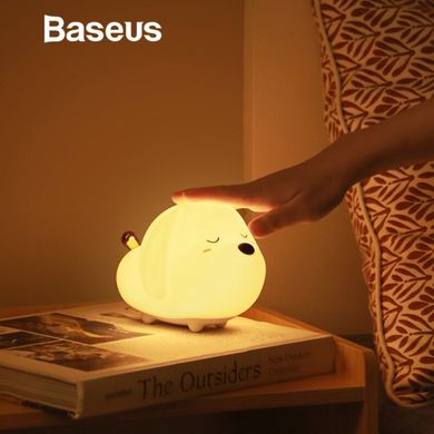 Нічник Baseus Cute Series Doggie Silicone Night Light білий (DGAM-B02) 27580 фото