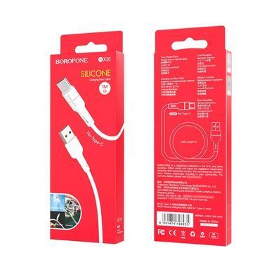 Кабель Borofone BX30 Type-A - Type-C 1м 2.4A білий 30027 фото
