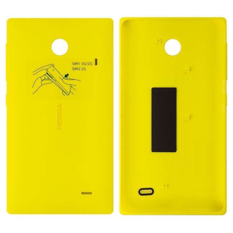 Задняя кришка для Nokia X Dual Sim (RM-980) желтая Оригинал Китай 08673 фото