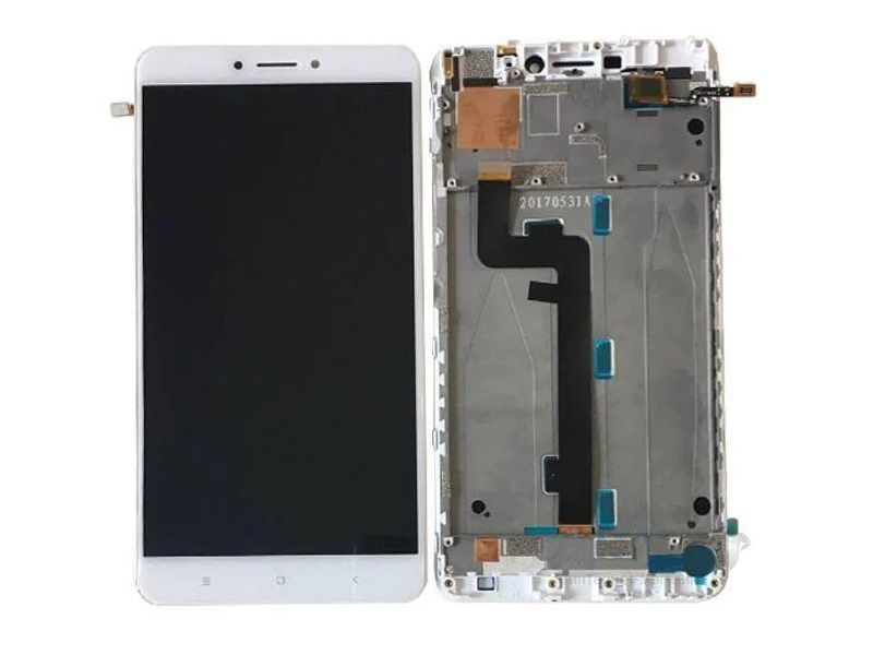 Дисплей для Xiaomi Mi Max 2 с рамкой белый 15484 фото