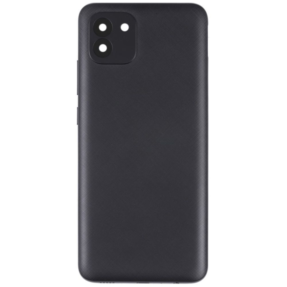 Задняя крышка для Samsung A035 Galaxy A03 черная со стеклом камеры 32902 фото