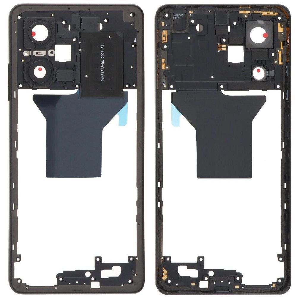 Рамка корпусу для Xiaomi Redmi Note 12 Pro 5G чорна, Onyx Black 31077 фото