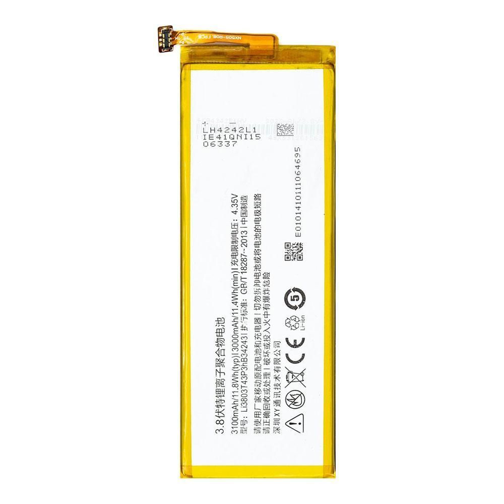 Аккумулятор ZTE Nubia Z7 Max (NX505J) LI3830T43P3hB34243, 3100 mAh 22230 фото