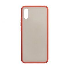 Чехол Shadow Matte Case Xiaomi Redmi 9A красный с черными кнопками 19356 фото
