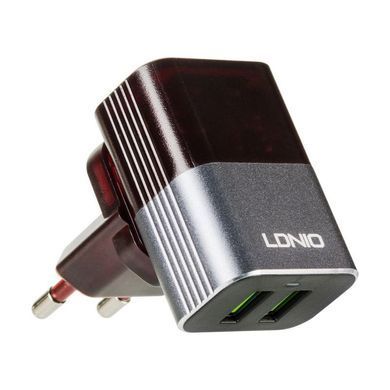 Мережевий зарядний пристрій LDNIO A2206 2USB 2.4A + кабель Type-C 17553 фото