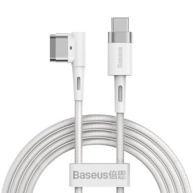 Кабель для ноутбука Apple Baseus Zinc Magnetic Lightning Laptop Type-C to L-shaped Port 60W 2m CATXC-W02 white 26827 фото