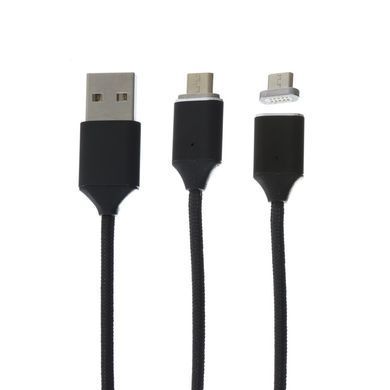 Кабель магнитный Micro-USB 1 метр черный 12730 фото
