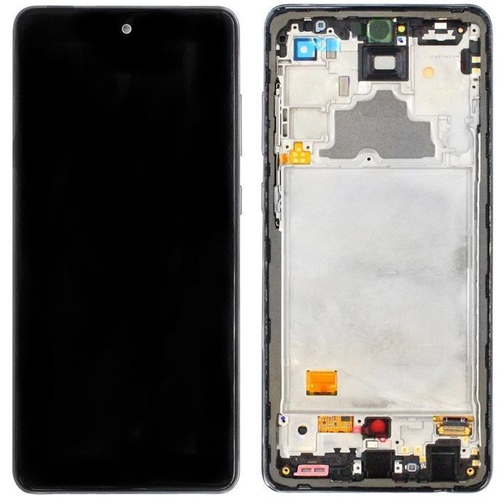 Дисплей для Samsung A725 Galaxy A72 2021 з рамкою чорний, з вузькими рамками сенсора OLED, Хайкопія 31028 фото