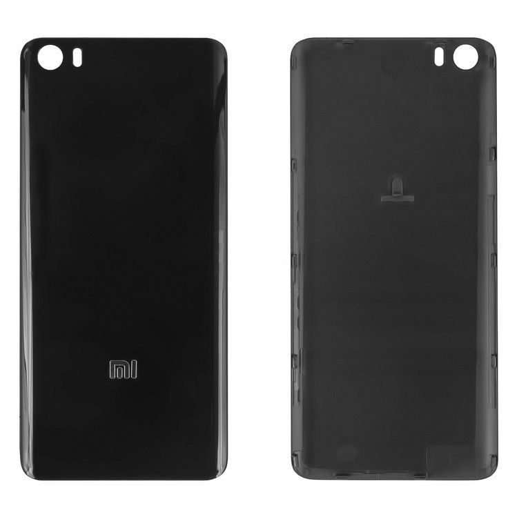 Задняя крышка для Xiaomi Mi5 черная, глянцевая, пластик 05652 фото