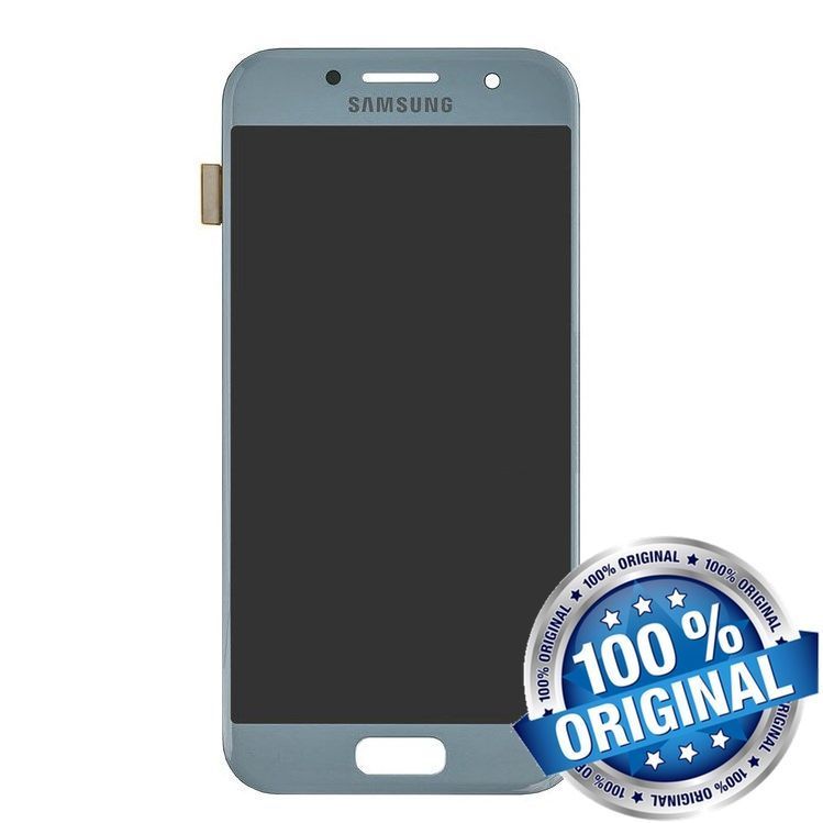 Дисплей для Samsung A320F Galaxy A3 2017 голубой (GH97-19732C) Оригинал 05934 фото