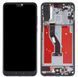Дисплей для Huawei P20 Pro (CLT-L29, CLT-L09) с рамкой черный, TFT, со шлейфом сканера отпечатка пальца 22951 фото 2