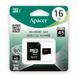 Карта памяти Apacer microSDHC UHS-I 16GB сlass10+SD (AP16GMCSH10U1-R) 11420 фото 1