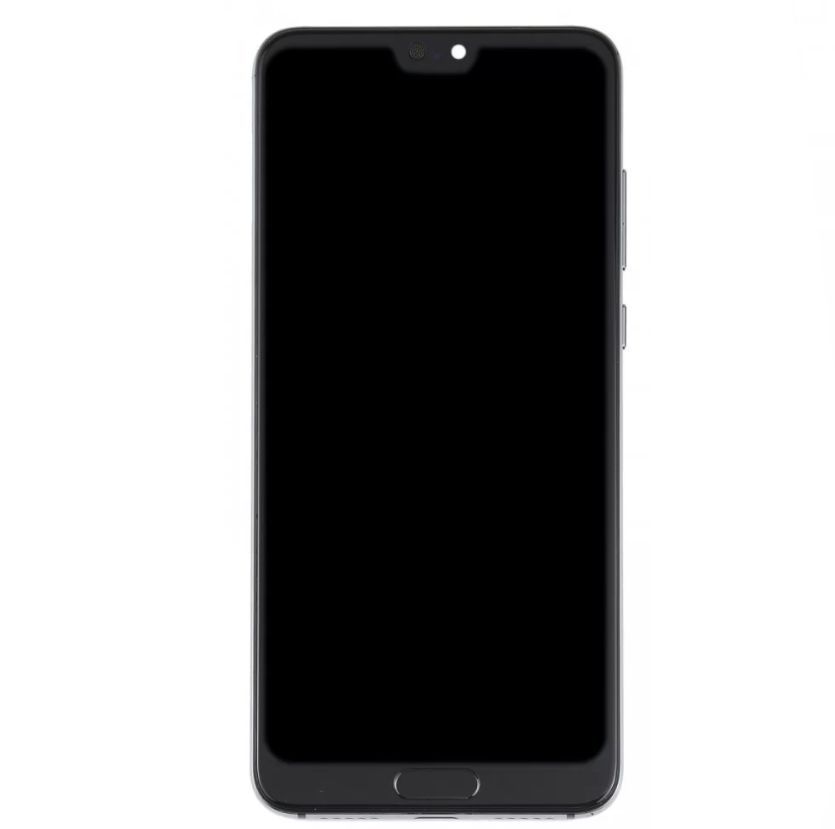 Дисплей для Huawei P20 Pro (CLT-L29, CLT-L09) с рамкой черный, TFT, со шлейфом сканера отпечатка пальца 22951 фото