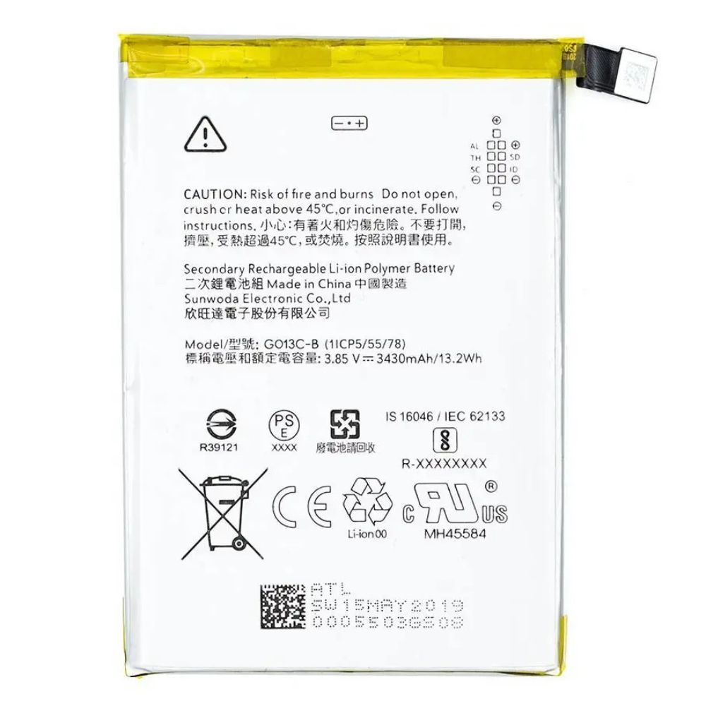 Акумулятор Google G013C-B для Google Pixel 3 XL Оригінал Китай 3430mAh 31029 фото