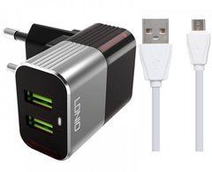 Сетевое зарядное устройство LDNIO A2206 2USB 2.4A + провод Micro 17554 фото