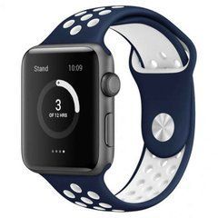 Ремешок для смарт-часов Apple Watch 38/40mm Nike Sport Band Midnight Blue/White, размер M/L 14765 фото