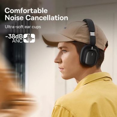 Беспроводные Bluetooth наушники Baseus Bowie H1i с функцией шумоподавления ANC Черный A00050402113-00 29005 фото