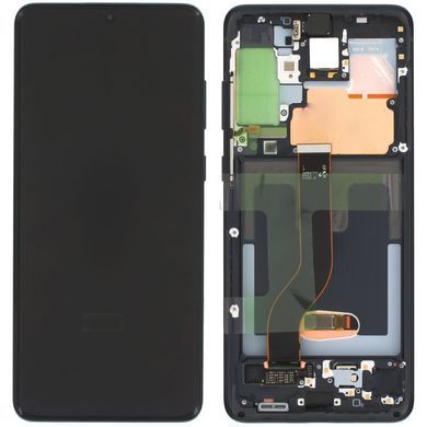 Дисплей для Samsung G985 Galaxy S20+, G986 з рамкою чорний Cloud Black, OLED Хайкопія 31645 фото