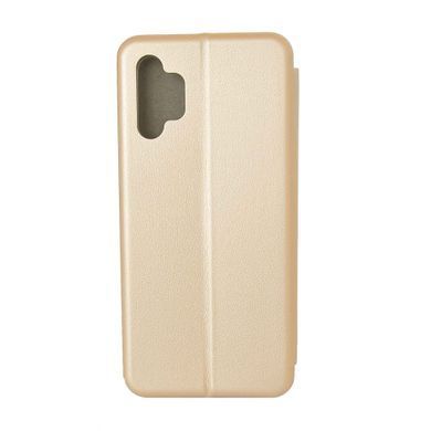 Чехол-книжка Premium Case под кожу Samsung A325F A32 (2021) золотой 23752 фото